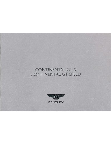 2007 BENTLEY CONTINENTAL GT | SPEED MEDIA BROCHURE ENGLISH