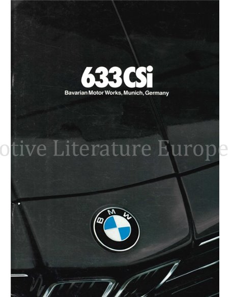 1980 BMW 6 SERIE BROCHURE ENGELS (USA)