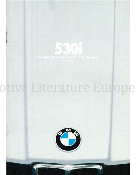 1976 BMW 5 SERIE BROCHURE ENGELS (USA)