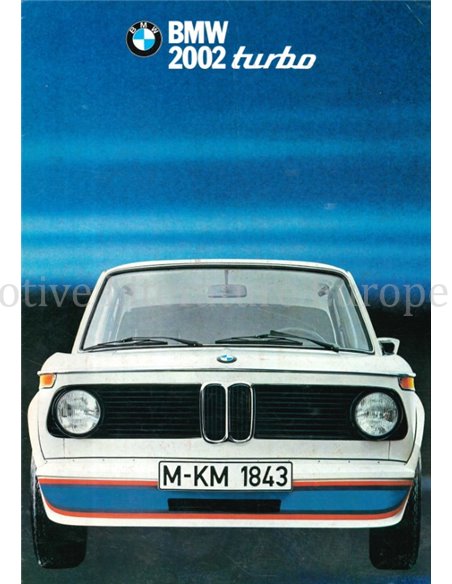 1974 BMW 2002 TURBO PROSPEKT ENGLISCH