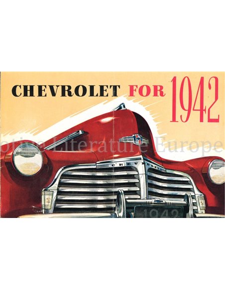 1942 CHEVROLET PROGRAMMA BROCHURE ENGELS (USA)