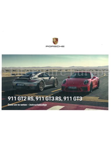 2019 PORSCHE 911 GT2 | GT3 RS OWNERS MANUAL DUTCH