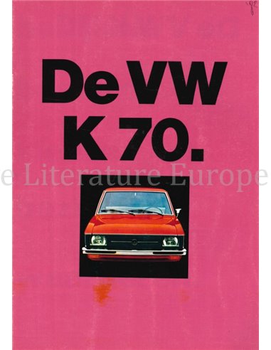 1971 VOLKSWAGEN K70 PROSPEKT NIEDERLÄNDISCH