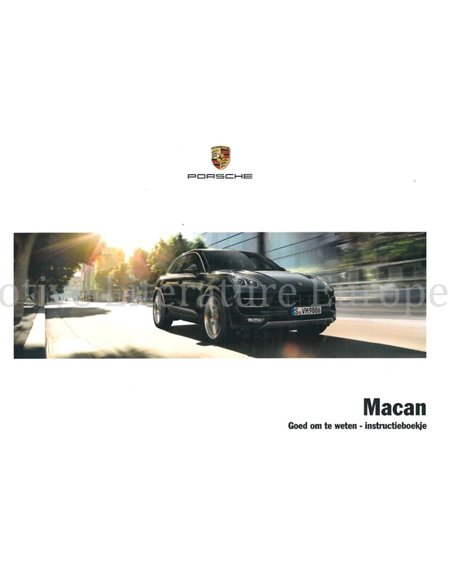 2018 PORSCHE MACAN OWNERS MANUAL DUTCH