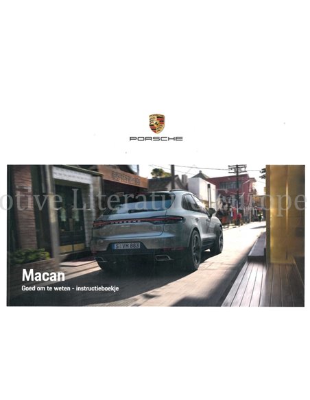 2019 PORSCHE MACAN OWNERS MANUAL DUTCH