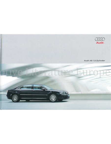 2004 AUDI A8 6.0 QUATTRO LANG HARDBACK BROCHURE GERMAN