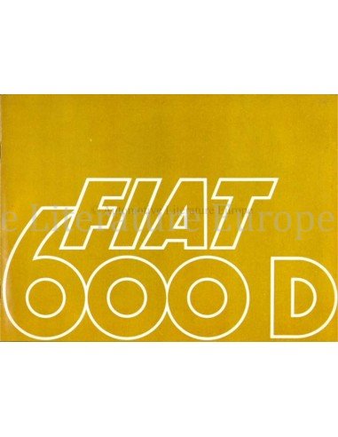 1966 FIAT 600 D | 600 D MULITPLA BROCHURE NEDERLANDS