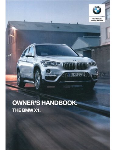 2019 BMW X1 BETRIEBSANLEITUNG ENGLISCH