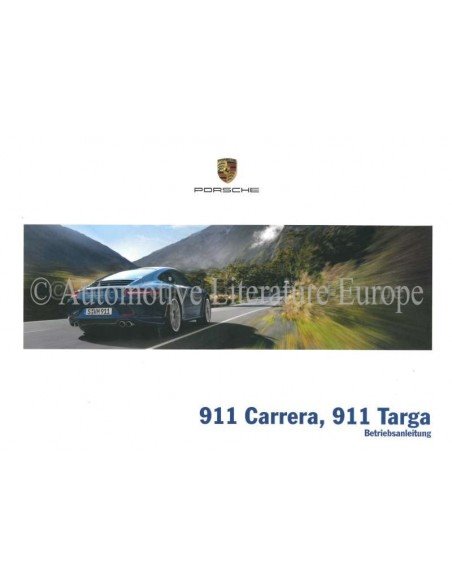 2015 PORSCHE 911 CARRERA | TARGA OWNERS MANUAL GERMAN