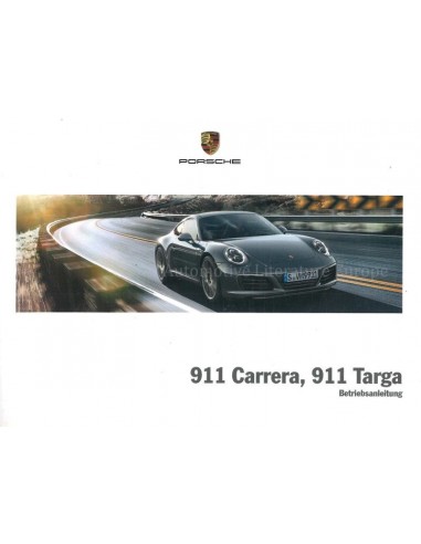 2017 PORSCHE 911 CARRERA | TARGA BETRIEBSANLEITUNG DEUTSCH