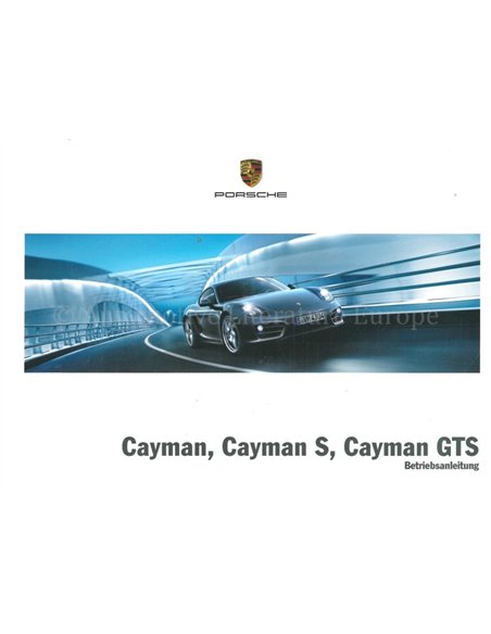 2015 PORSCHE CAYMAN INSTRUCTIEBOEKJE DUITS