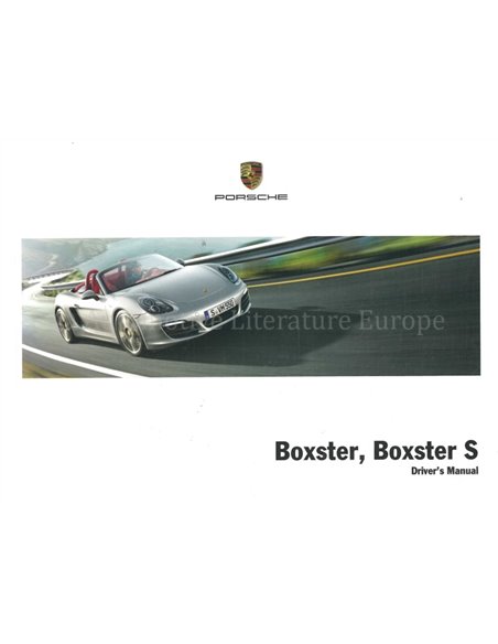 2013 PORSCHE BOXSTER OWNERS MANUAL ENGLISH