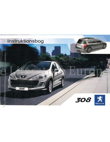 2008 PEUGEOT 308 BETRIEBSANLEITUNG DÄNISCH