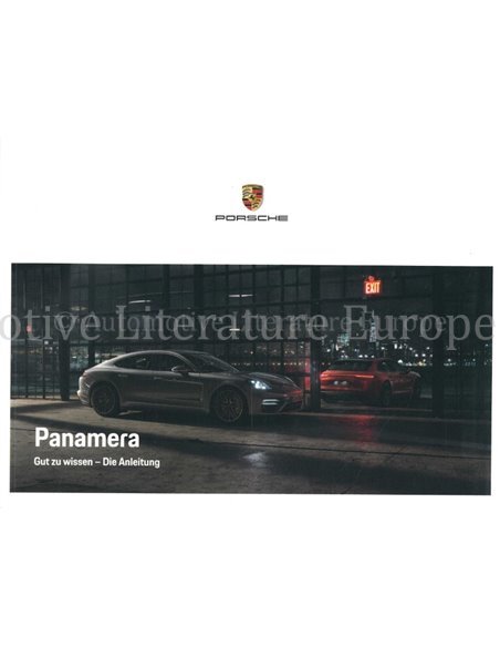 2021 PORSCHE PANAMERA | SPORT TURISMO OWNERS MANUAL GERMAN