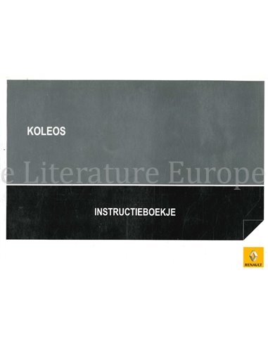 2007 RENAULT KOLEOS INSTRUCTIEBOEKJE NEDERLANDS