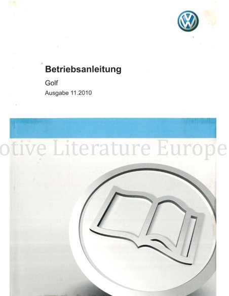 2010 VOLKSWAGEN GOLF OWNERS MANUAL GERMAN