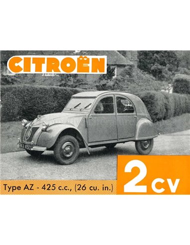 1955 CITROEN 2CV AZ BROCHURE ENGLISH