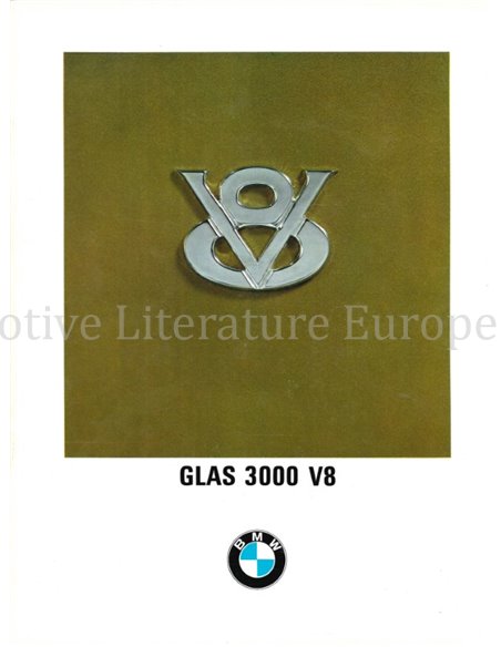 1967 GLAS 3000 V8 BROCHURE GERMAN