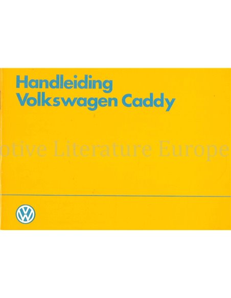 1983 VOLKSWAGEN CADDY BETRIEBSANLEITUNG NIEDSERLÄNDISCH