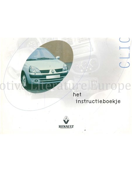 2001 RENAULT CLIO OWNERS MANUAL DUTCH