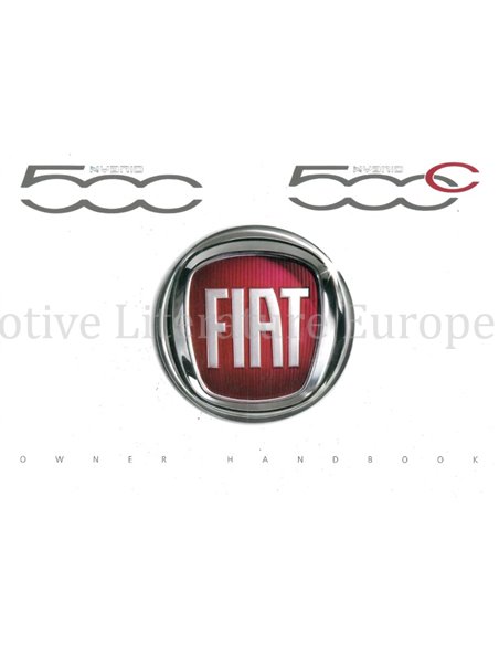 2020 FIAT 500 | 500 C HYBRID OWNERS MANUAL ENGLISH