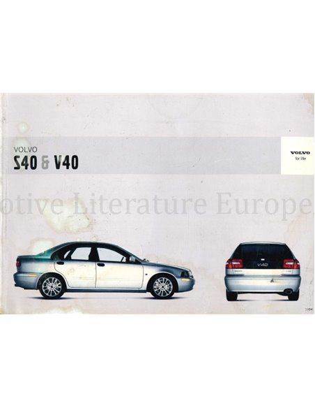 2003 VOLVO S40 | V40 BETRIEBSANLEITUNG NIEDERLÄNDISCH