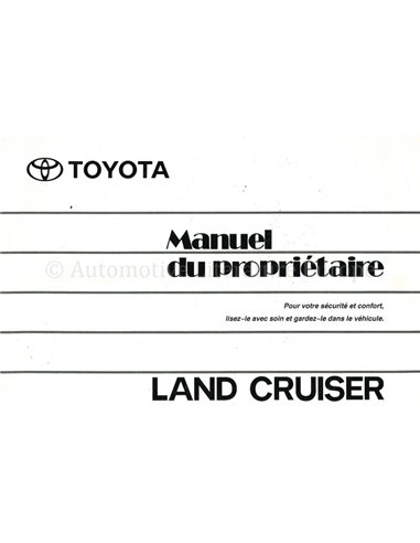 2003 TOYOTA LANDCRUISER BETRIEBSANLEITUNG FRANZÖSISCH