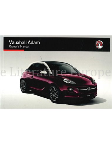 2015 VAUXHALL ADAM INSTRUCTIEBOEKJE ENGELS