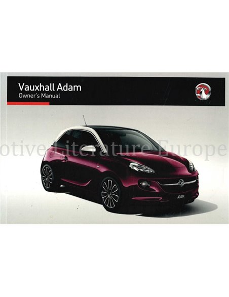 2015 VAUXHALL ADAM BETRIEBSANNLEITUNG ENGLISCH