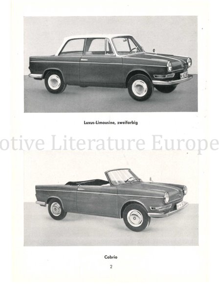 1962 BMW 700 OWNERS MANUAL GERMAN