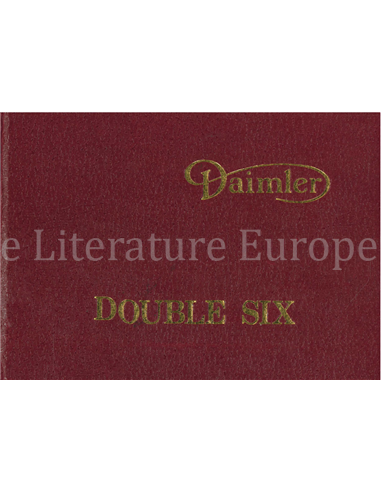 1980 DAIMLER DOBLE SIX HARDCOVER BETRIEBSANLEITUNG ENGLISCH