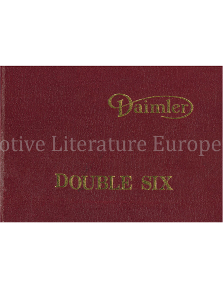 1980 DAIMLER DOBLE SIX HARDCOVER BETRIEBSANLEITUNG ENGLISCH