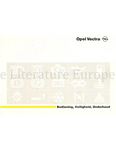 1989 OPEL VECTRA BETRIEBSANNLEITUNG NIEDERLÄNDISCH