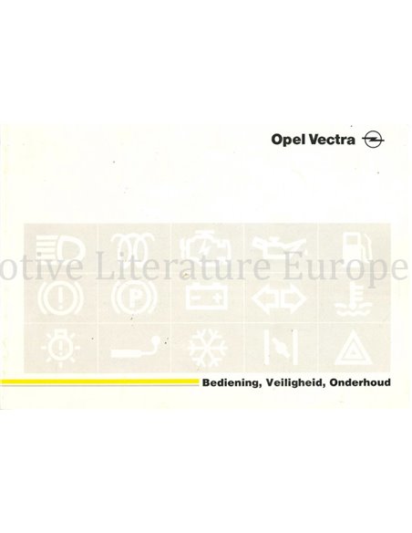 1989 OPEL VECTRA OWNERS MANUAL DUTCH