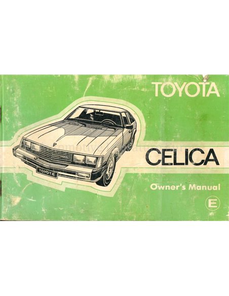 1979 TOYOTA CELICA OWNERS MANUAL ENGLISH