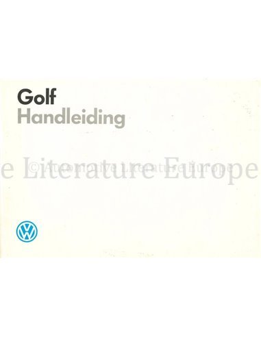 1987 VOLKSWAGEN GOLF INSTRUCTIEBOEKJE NEDERLANDS