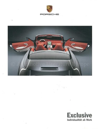 2003 PORSCHE EXCLUSIVE BROCHURE DUITS