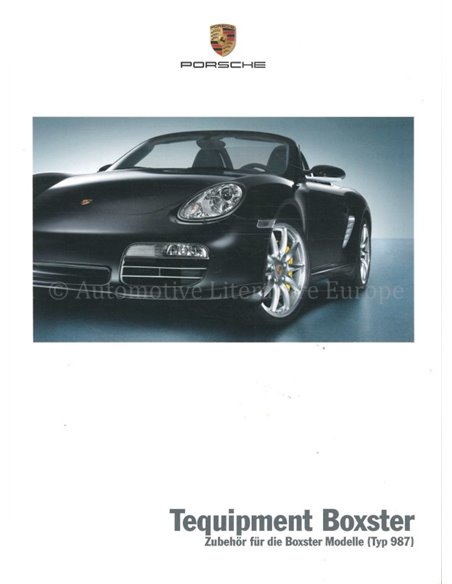 2009 PORSCHE BOXSTER TEQUIPMENT BROCHURE DUITS