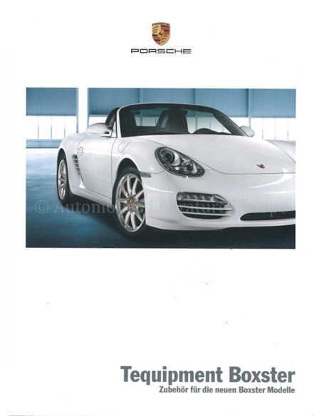 2009 PORSCHE BOXSTER TEQUIPMENT BROCHURE DUITS