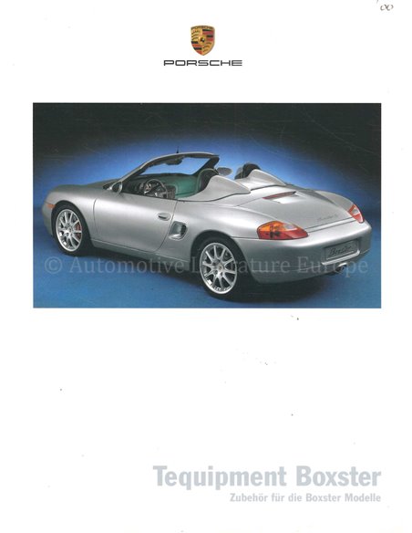 2001 PORSCHE BOXTER TEQUIPMENT BROCHURE GERMAN