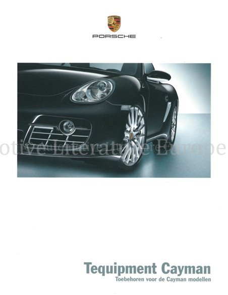 2008 PORSCHE CAYMAN TEQUIPMENT BROCHURE NEDERLANDS