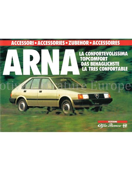 1984 ALFA ROMEO ARNA ACCESSOIRES BROCHURE