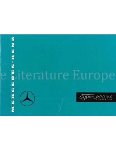 1958 MERCEDES BENZ 300 SL ROADSTER BROCHURE ENGELS (USA)