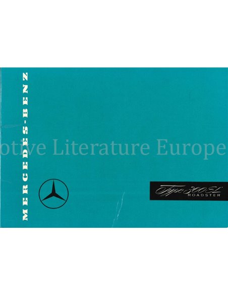 1958 MERCEDES BENZ 300 SL ROADSTER BROCHURE ENGLISH (US)