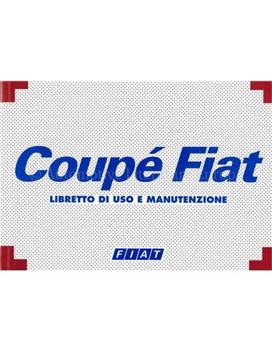 1999 FIAT COUPE OWNERS MANUAL ITALIAN