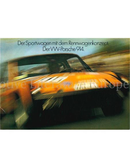 1972 PORSCHE 914 BROCHURE GERMAN