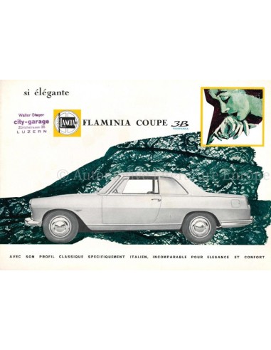 1963 LANCIA FLAMINIA COUPE 3B LEAFLET FRENCH