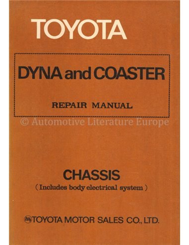 1972 TOYOTA DYNA | COASTER FAHRGESTELL WERKSTATTHANDBUCH ENGLISCH