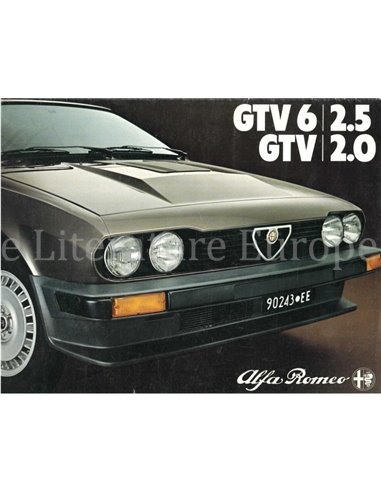 1980 ALFA ROMEO GTV BROCHURE ENGLISCH