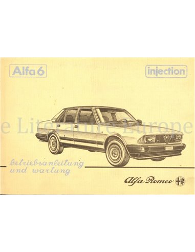 1983 ALFA ROMEO 6 2.5 OWNERS MANUAL GERMAN